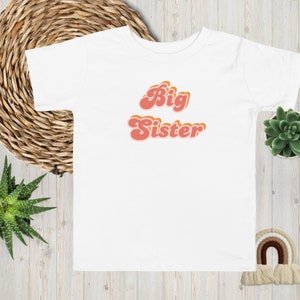 Big Sister Toddler Short Sleeve Tee, Big Sister Tee, Big Sister T-Shirt, Toddler T-Shirt, Big Sister Shirt