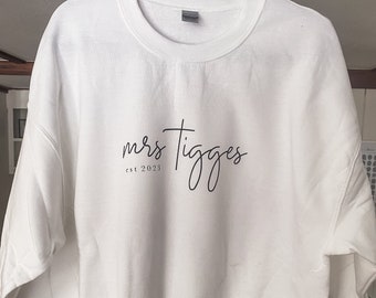 Bride/Wife Custom Crew Neck Sweatshirt