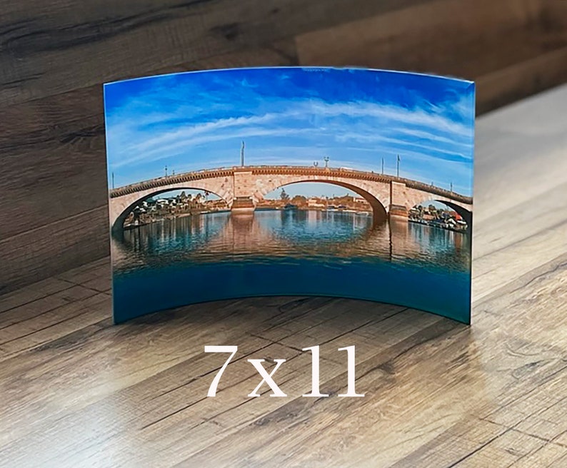 Personalized Curved Glass Free Standing Glass Photo Print 4 Sizes Etsy