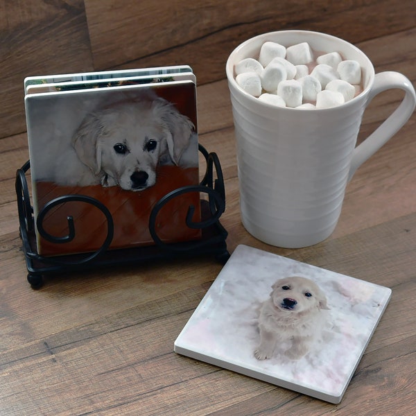 Personalized Coasters - Ceramic -  Square 4" x 4"