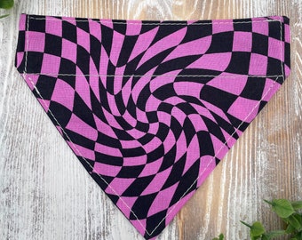 The Rosie - Custom Reversible Dog Bandana Tie Back Scrunchie Collar Accessory Scarf Pet Gift Puppy Clothes