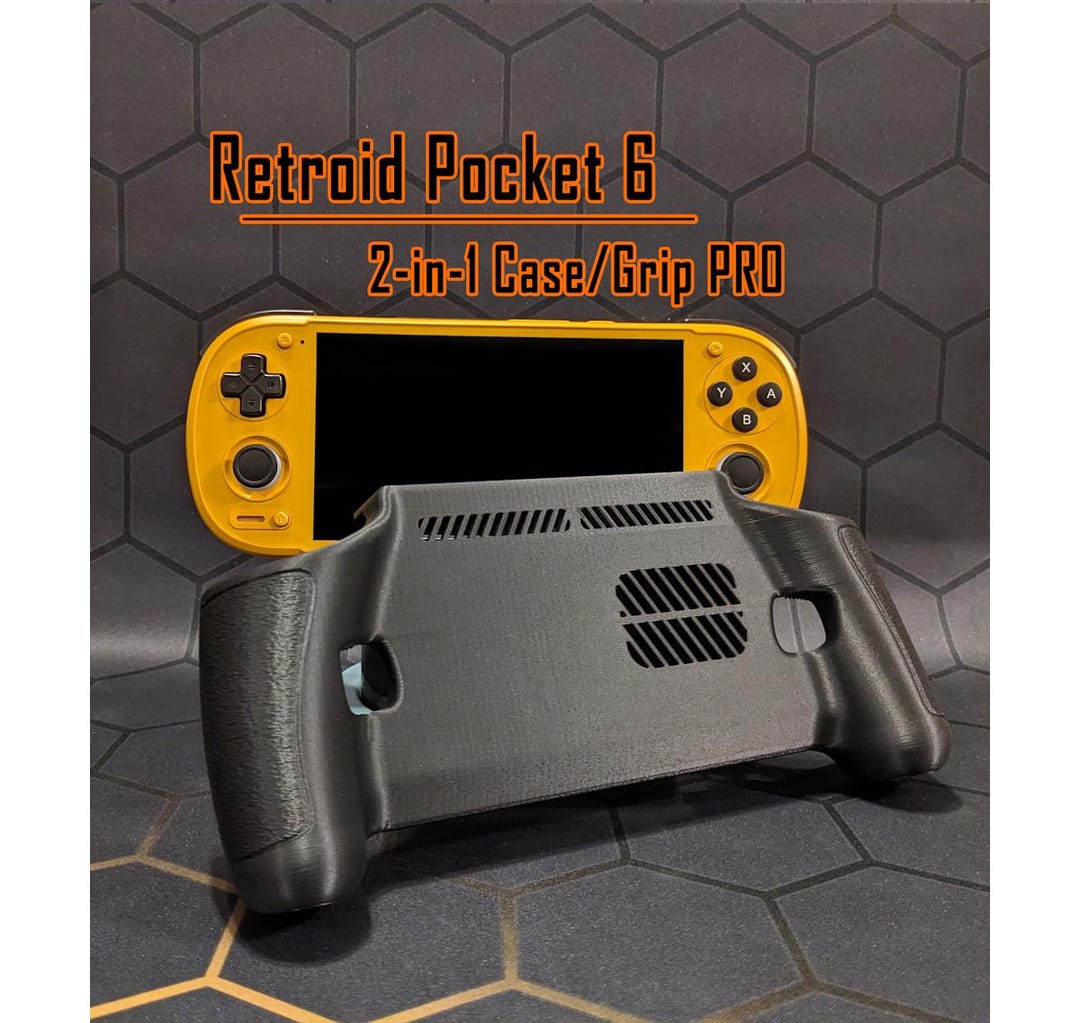 Retroid Pocket 6 - PRO Case & Grip - 2-in-1 -- 3D Printed - Etsy