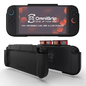 3-in-1 ケース、グリップ、カート収納、Nintendo Switch 2 対応 - OmniGrip (3D プリントではありません)