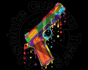 1911 Neon Drip Instant Download