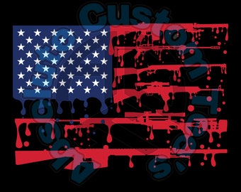 Digital nedladdning av amerikansk flagggevärsdropp