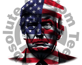 Trump Flag Face USA Instant Download