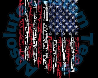 Flag Made of Guns Instant download