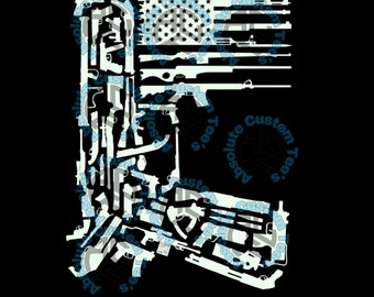 Pistole GUN Flagge USA PNG sofortiger Download