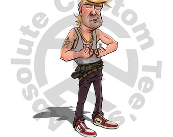 Donald Trump Thug Life Blood  Instant Download