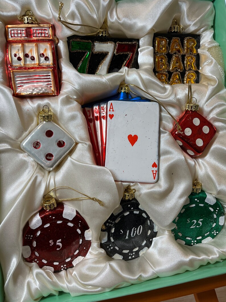 Vintage Casino Gambling Christmas Ornaments Etsy
