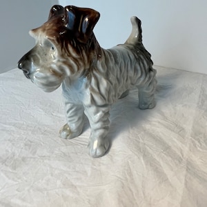 Vintage Ceramic Japan Schnauzer Dog Large