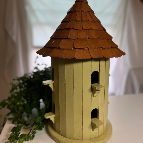 Large Vintage Shingled Cottage Birdhouse