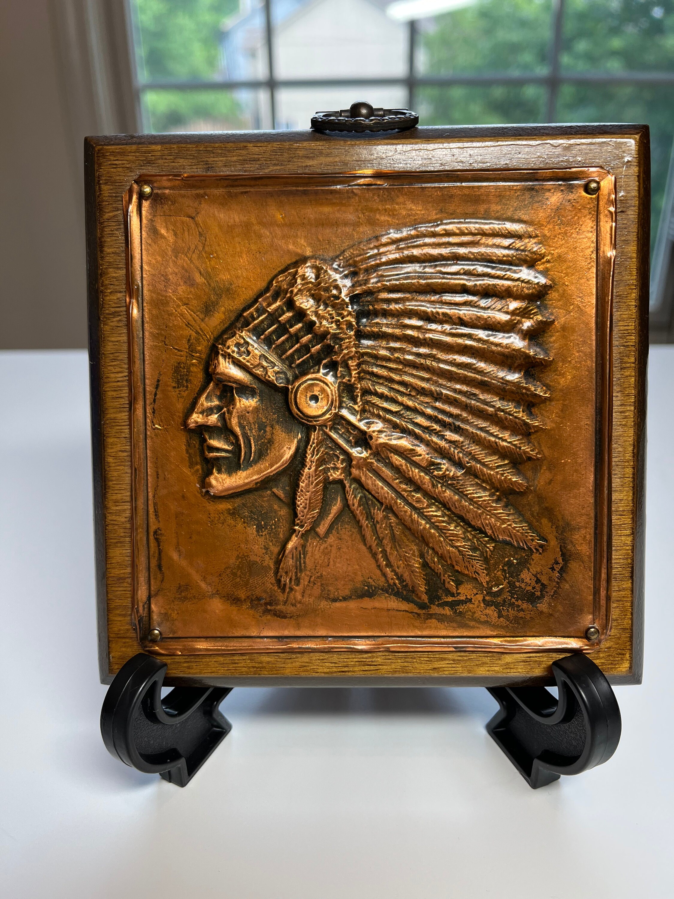 Original Repousse Artwork Native American Copper 5 Square Etsy