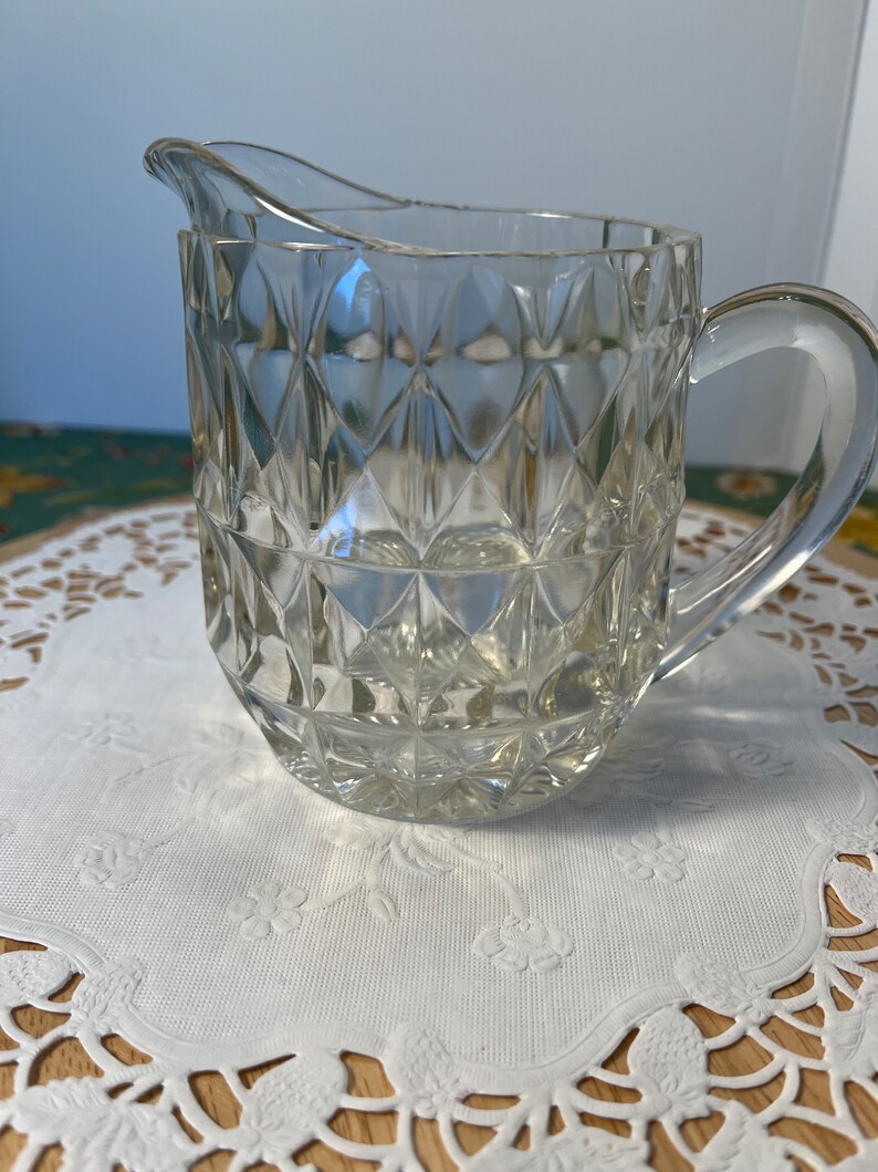 Small Fostoria Vintage Glass Pitcher - Etsy