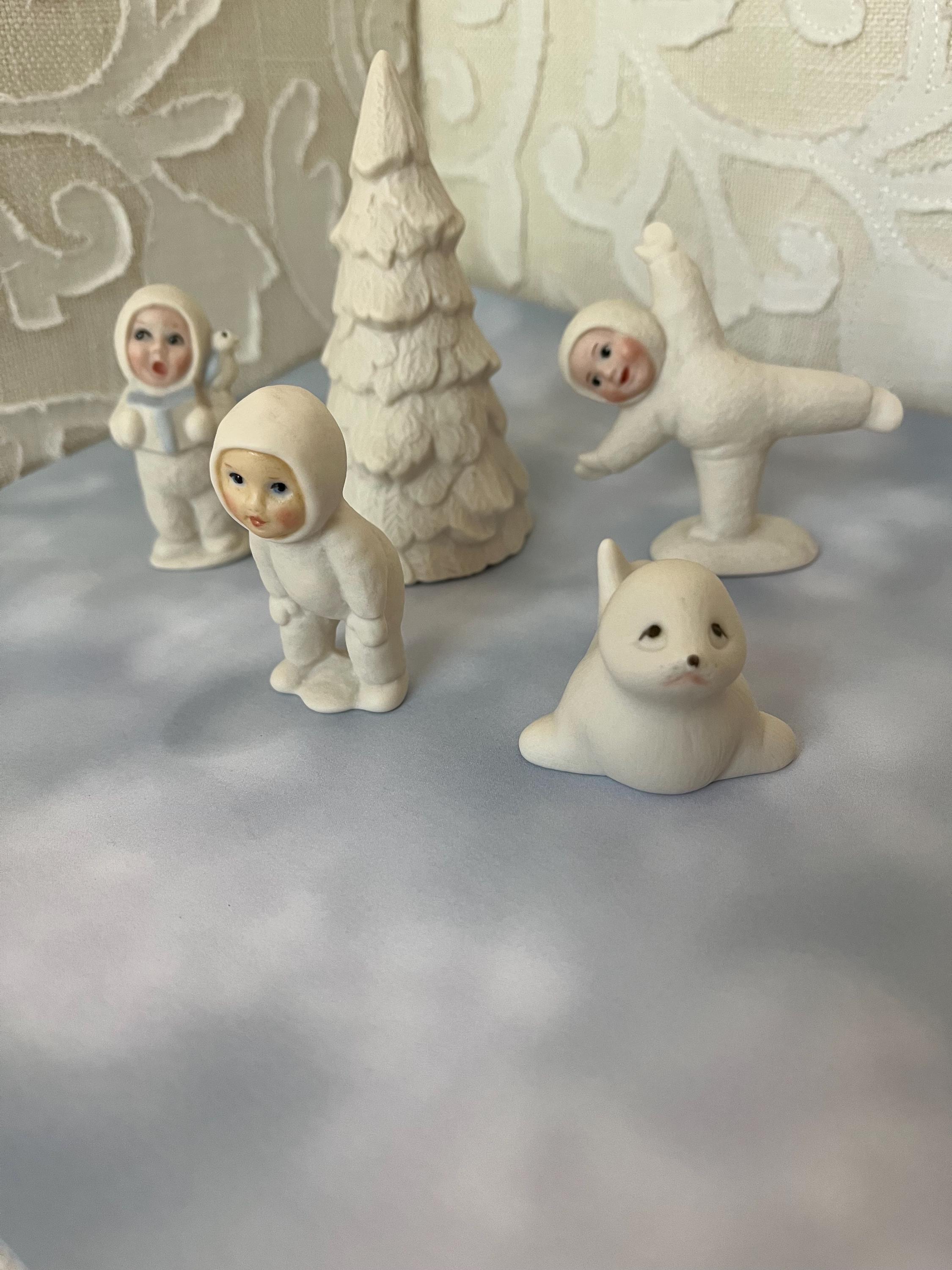 美品　アメリカ直輸入　babies スノーベイビーズ Vintage Snow Angel Snowbabies Snowbaby 3D Figurine Glitter