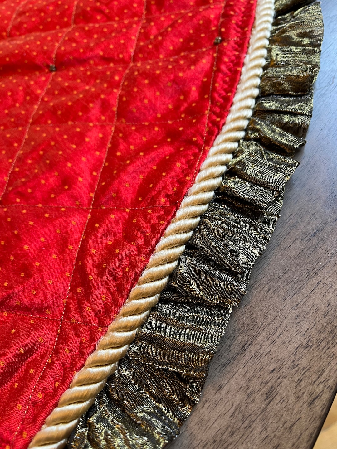 Handmade Vintage Christmas Tree Skirt Etsy