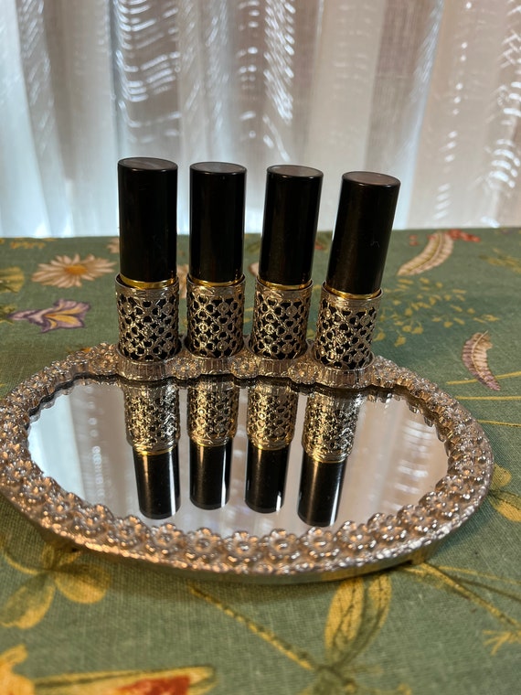 MCM Lipstick Holder and Mirror Metal Filigree