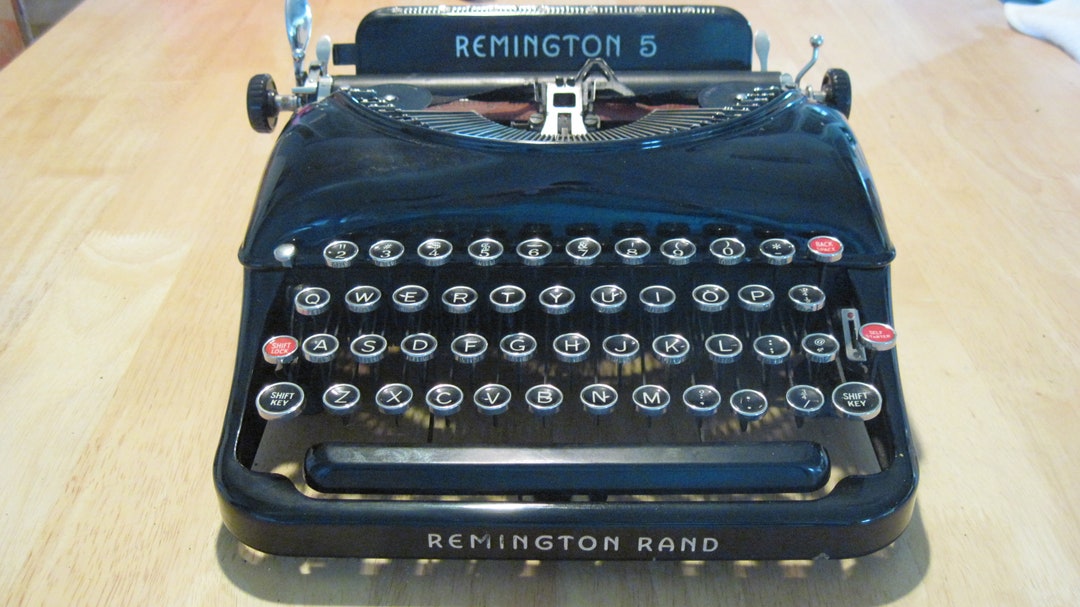 Vintage Black Remington 5 Typewriter - Etsy