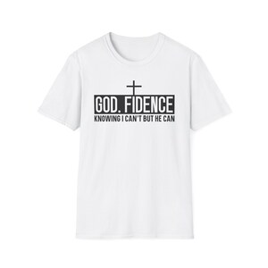 神への信頼 キリスト教信仰 十字架Tシャツ | 「私にはできないけれど、神にはできる」聖句Tシャツ