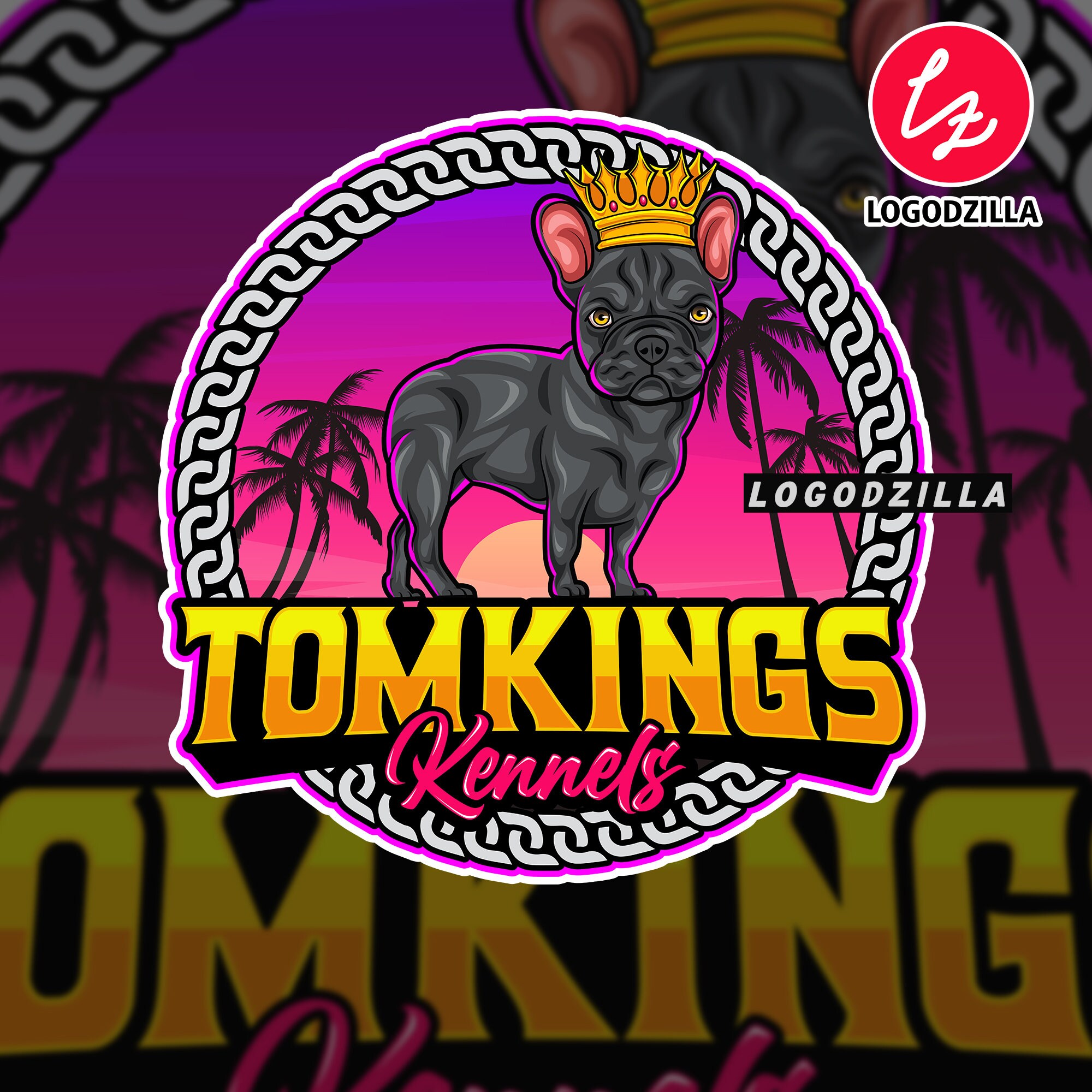 Custom Kennel Logo for Frenchies and Bullies Dog Logo Pet Etsy