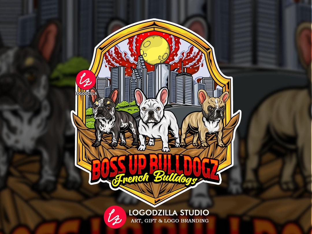 Custom Kennel Logo for Frenchies and Bullies Dog Logo Pet Etsy