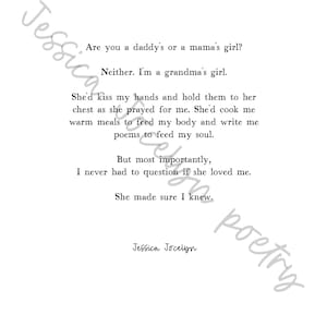 Poema de la niña de la abuela