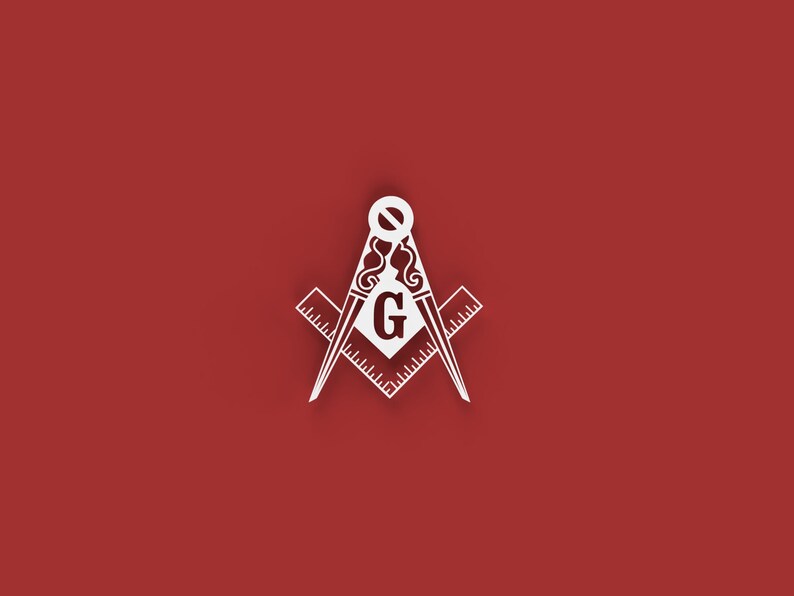 Digital Files Freemason Square and Compasses Masonic Design 20x20 DFX