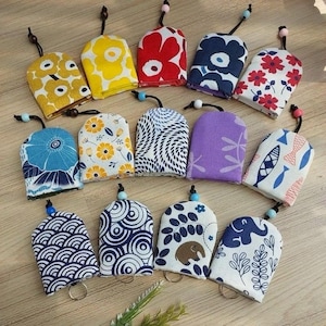 Handmade Fabric Key Pouch: Soft Pull-Up Key Case