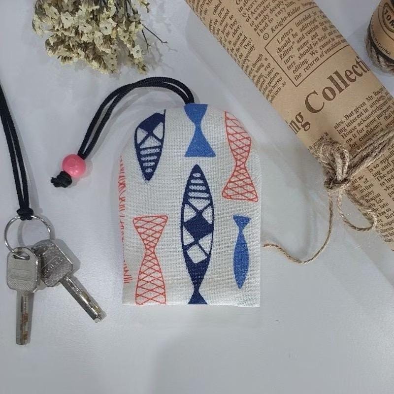Handmade Fabric Key Pouch: Soft Pull-up Key Case - Etsy