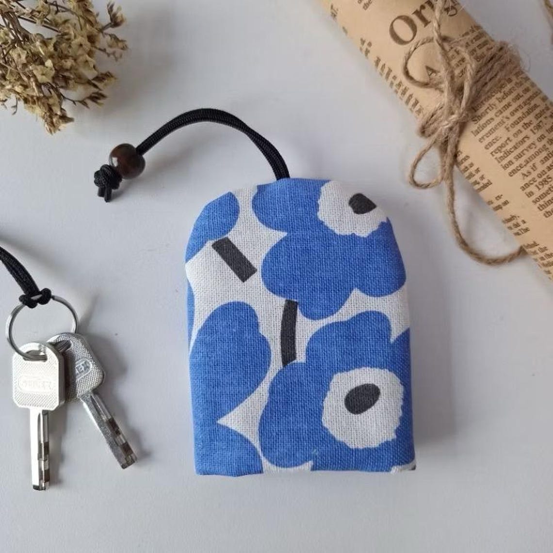 Electrix Handmade Key Handmade Fabric Key Pouch: Soft Pull-up Key Case - Etsy