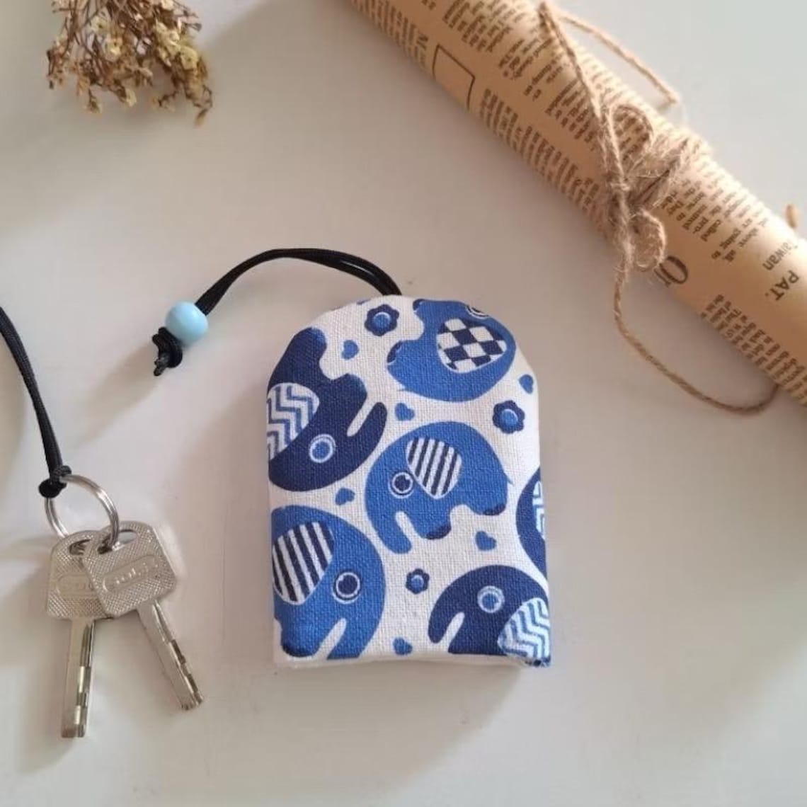 Electrix Handmade Key Handmade Fabric Key Pouch: Soft Pull-up Key Case - Etsy