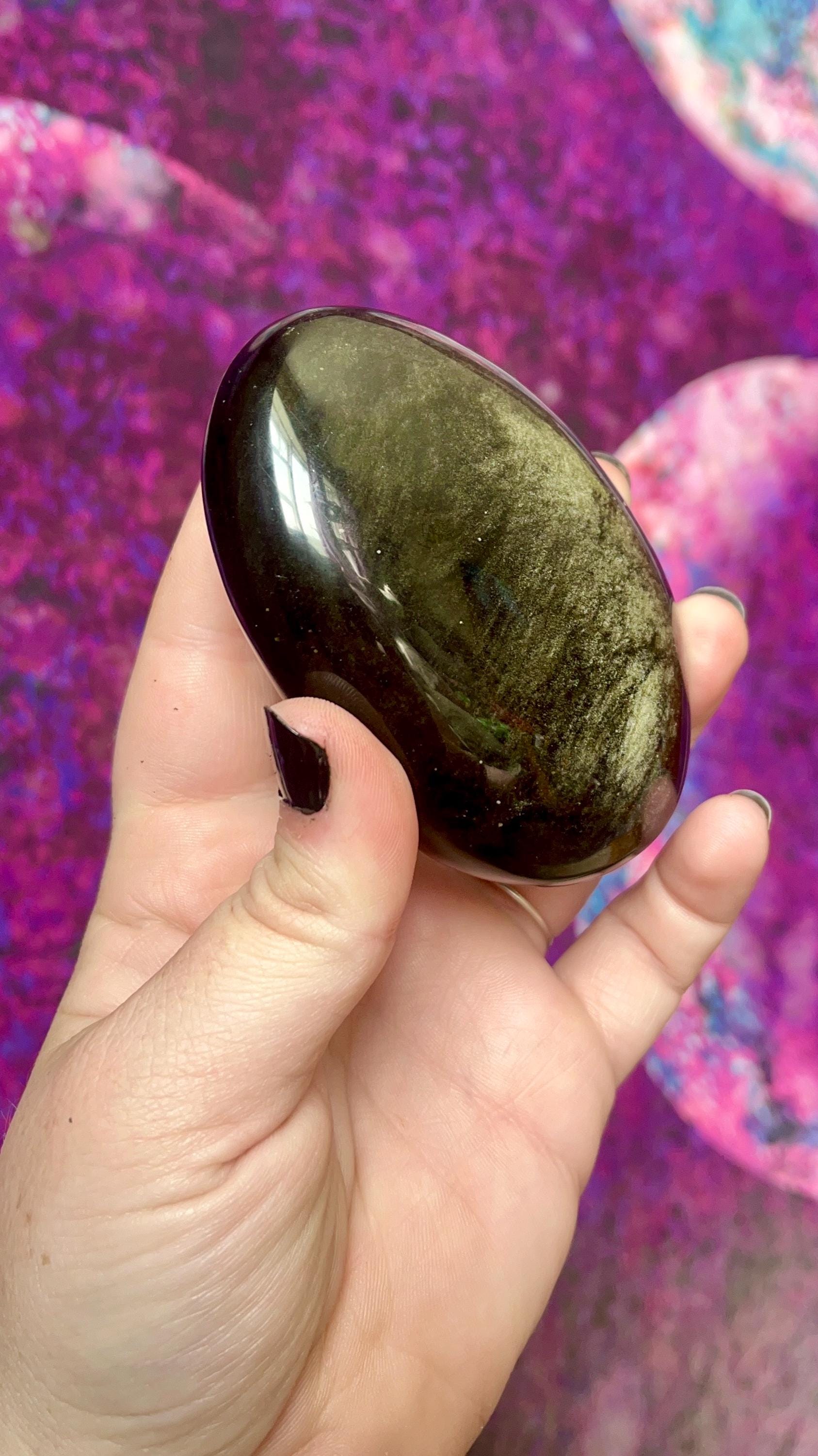 Blue sheen obsidian - Etsy 日本