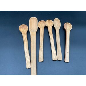 Vintage Wooden Butter Paddle and Muddler Set Rustic Carved Kitchen Tools Lot 6