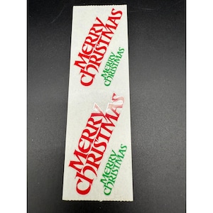 Vintage 1983 Mrs. Grossman&#39;s Stickers Merry Christmas Red Green Letters Uncut