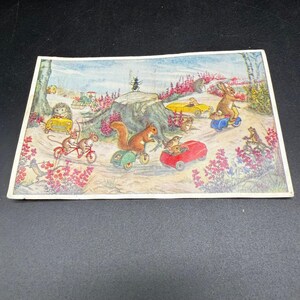 Cartão postal vintage "Dirija a rotatória" Sociedade Medici Londres PK281 Animais