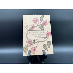 Notitieboek Floral Journal – dagboek in vintagestijl met gelinieerde pagina&#39;s voor reisnotities