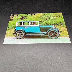 Cartolina del taxi Ford modello A del 1929, Long Island Auto Museum, carrozzeria Briggs, inutilizzata
