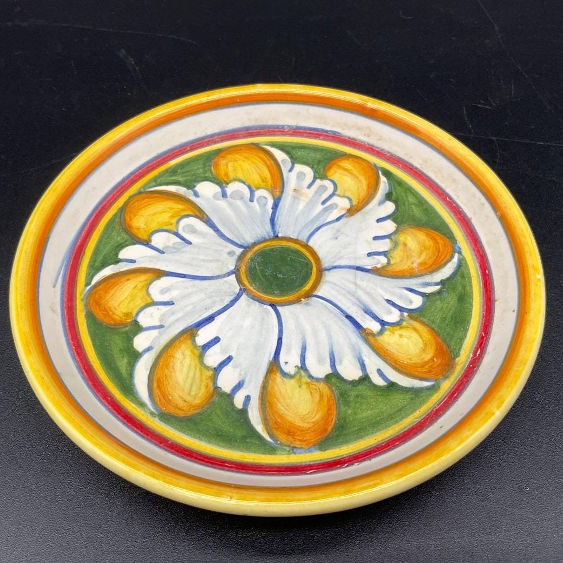 Lume in ceramica di siciliana decorato a mano H cm 21 lampada