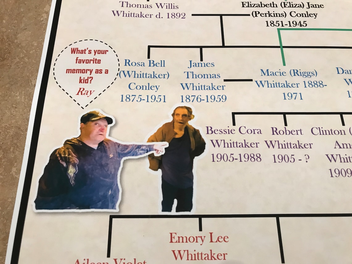 The Whittaker's Inbred Family Tree 30in X 20in Poster - Digital