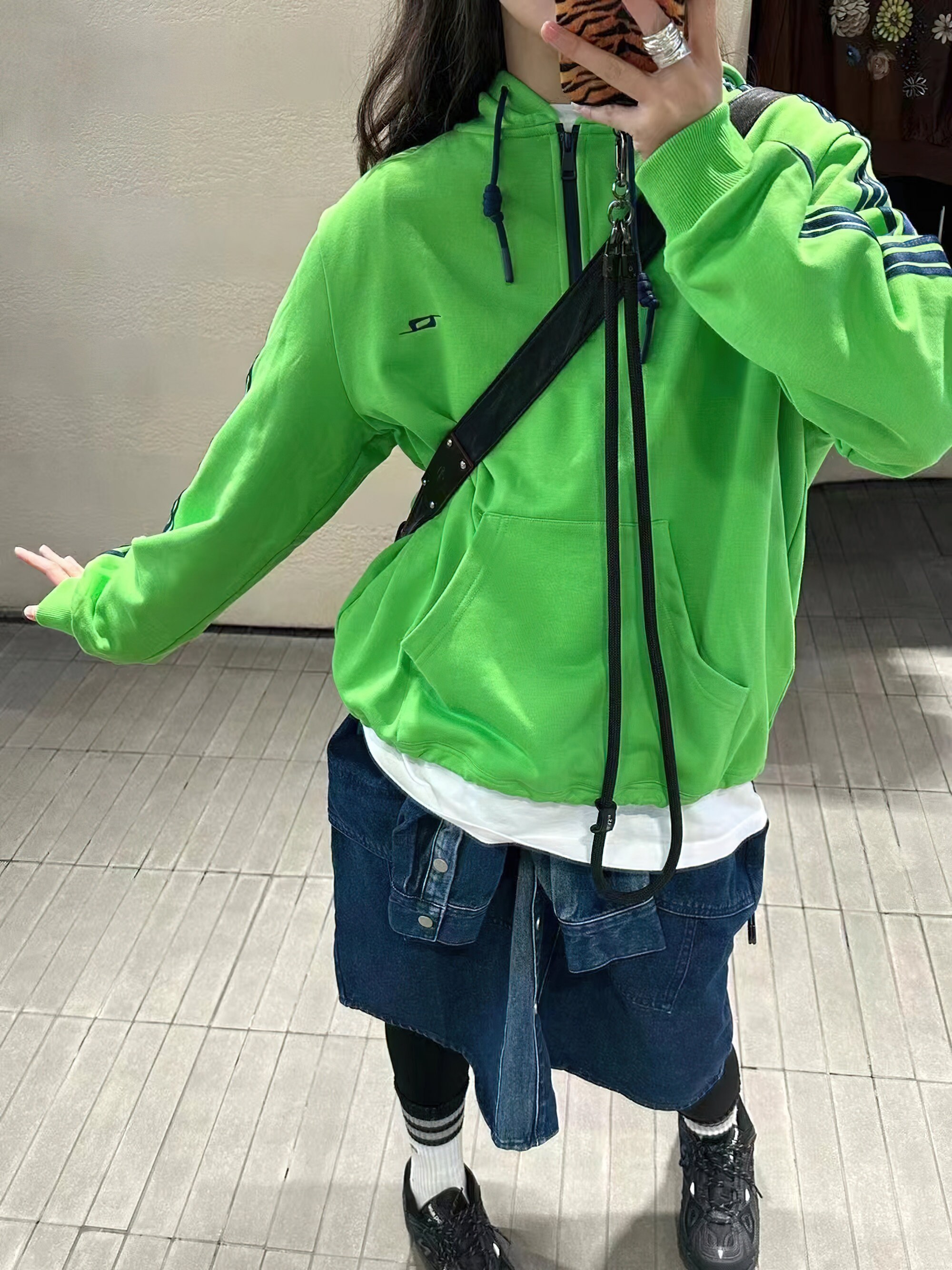 Neon Green Track Hoodie Etsy UK