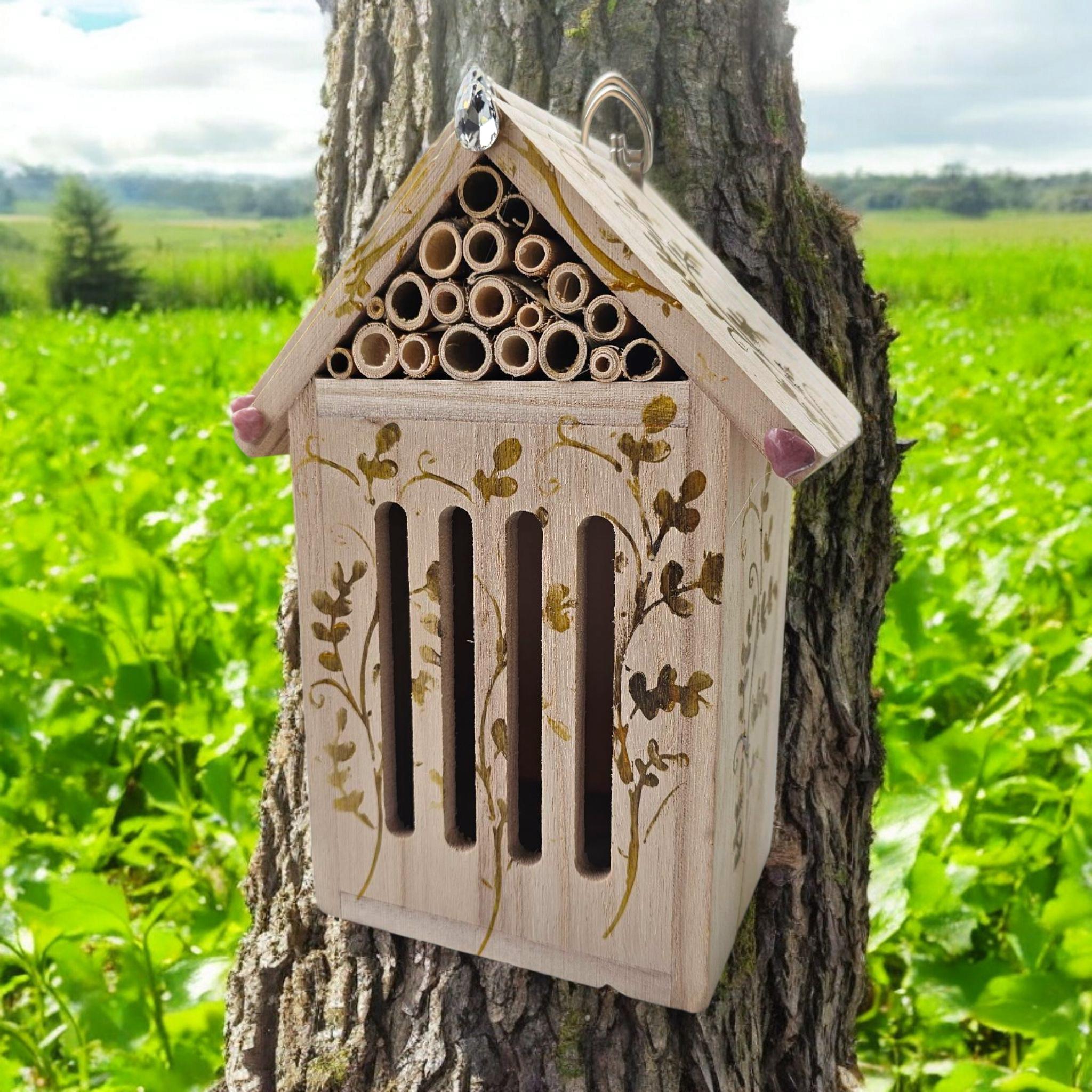 Rivajam Casa Per Api Native Con Pannello Trasparente - Osservatorio Impollinatori 18.8x28 Cm - Foto 1