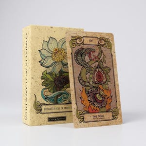 Baralho de Tarô Botanica Oculta – 78 cartas com tema da natureza, guia floral | Envio para a UE direto do artista