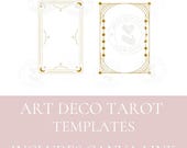 Art Deco Blank Tarot Card Templates - Editable Canva Link, Digital Download DIY Printable Frames