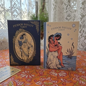 Fyodor Pavlov Tarot Deck | Inclusive Queer Trans Modern Art | Gold Foil Guidebook | 78 Cards
