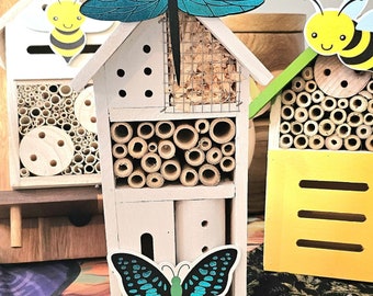 Insect Garden House, Handmade Solitary Bee or Insect House|  Home Garden Decor|  Giftable Teacher Appreciation Gift