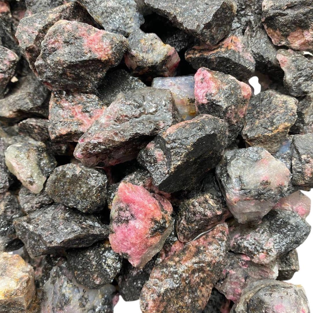 Raw Pink Rhodonite Chunks: Heart Chakra Healing Crystals, 1-2 Inch - Etsy