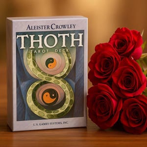 Mazzo di tarocchi Crowley Thoth – Mazzo da viaggio da 78 carte con guida, autentico tarocchi mistici per la divinazione