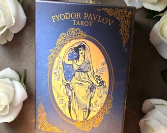 Fyodor Pavlov Tarot Deck | Inclusive Queer Trans Modern Art, Gold Foil Guidebook