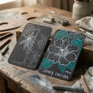 Matte Black Blank Tarot Cards | 78 Card Set with Tuck Box | Standard Size DIY Tarot Deck Templates, Add Metallic Paint Pens