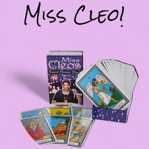 Miss Cleo Tarot Deck – Psychic Friends Network, verzegelde tarotdoos – vintage 2001 tarotkaarten met Egyptisch thema – grappig cadeau-idee